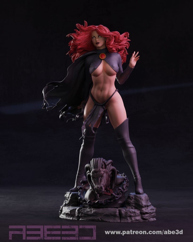 P站图纸印象馆 ABE3D 漫威 X战警 红皇后 ABE3D 漫威 X战警 红皇后
