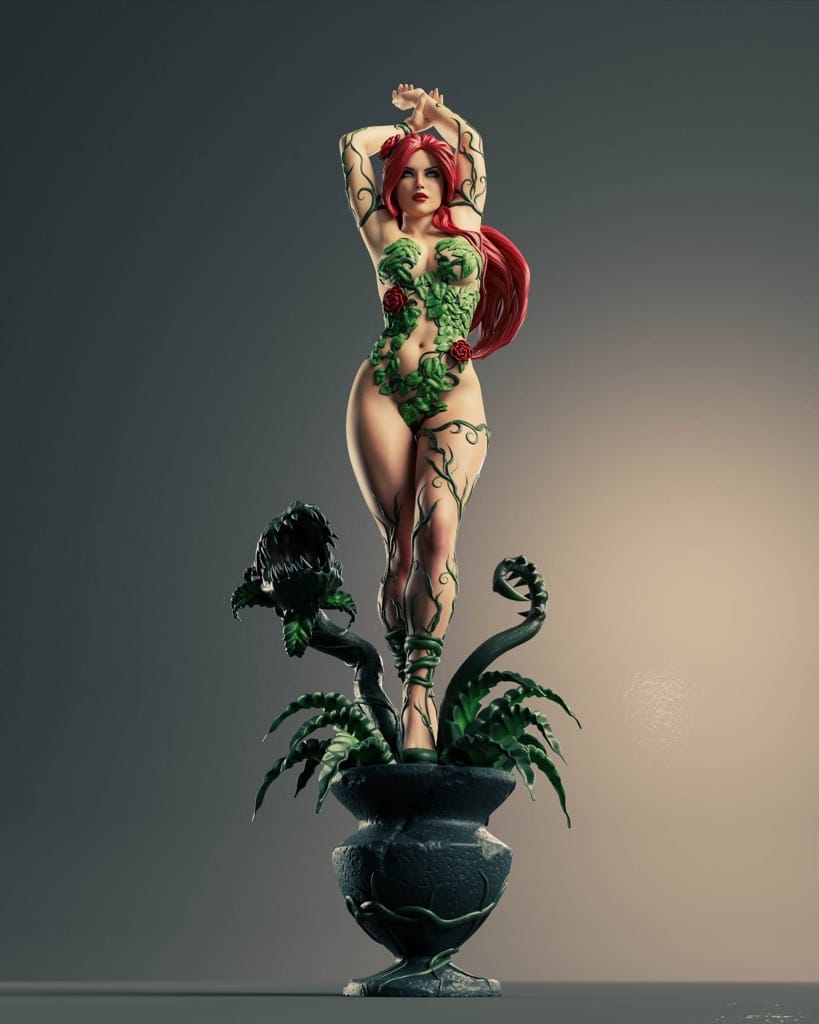 P站图纸印象馆 ABE3D DC漫画 蝙蝠侠 毒藤女 ABE3D DC漫画 蝙蝠侠 毒藤女