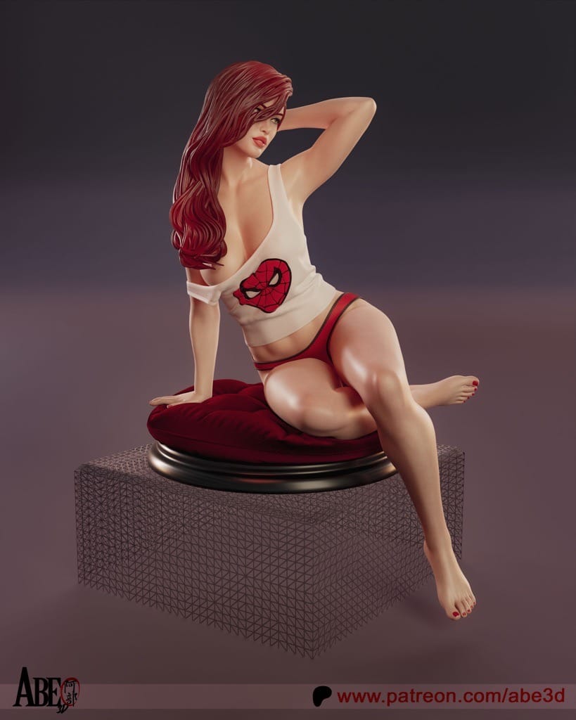 P站图纸印象馆 ABE3D 漫威 蜘蛛侠 玛丽·简 ABE3D 漫威 蜘蛛侠 玛丽·简