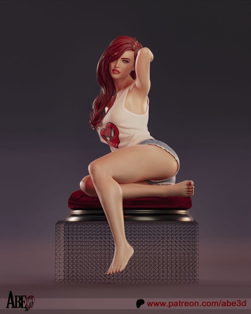 P站图纸印象馆 ABE3D 漫威 蜘蛛侠 玛丽·简 ABE3D 漫威 蜘蛛侠 玛丽·简