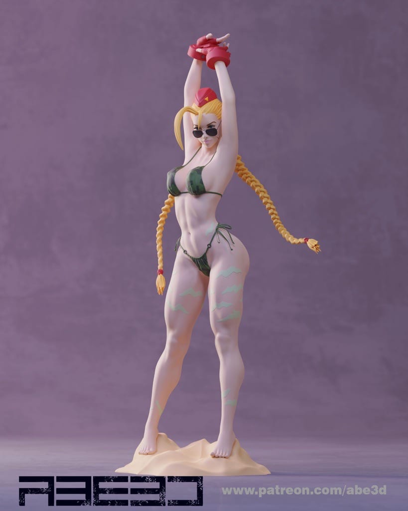 P站图纸印象馆 ABE3D 街头霸王 穿着比基尼的嘉米 ABE3D 街头霸王 穿着比基尼的嘉米