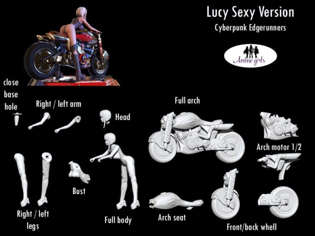 P站图纸印象馆 ANIME GIRLS 边缘行者 露西 ANIME GIRLS 边缘行者 露西