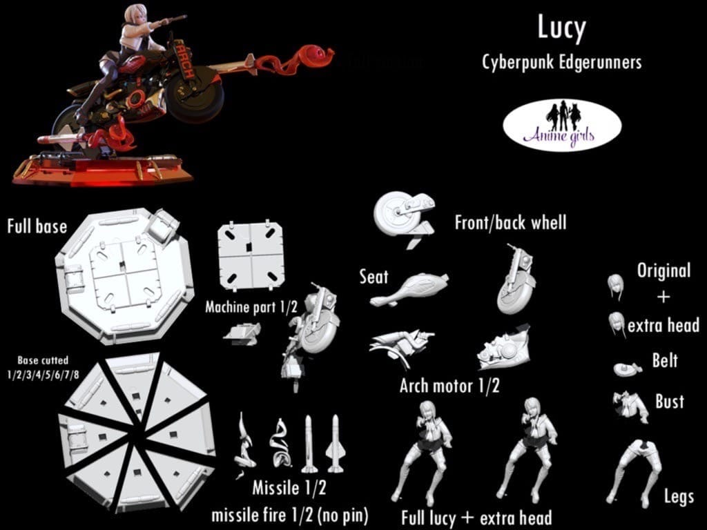 P站图纸印象馆 ANIME GIRLS 边缘行者 露西 ANIME GIRLS 边缘行者 露西