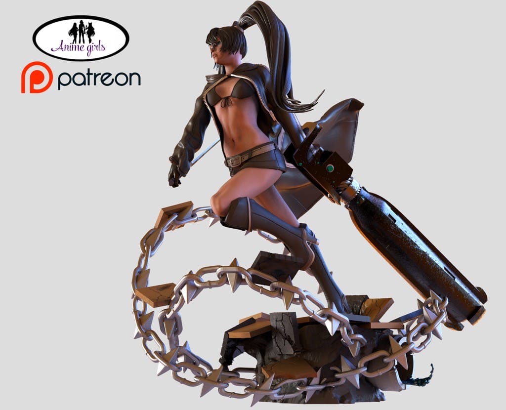 P站图纸印象馆 ANIME GIRLS 黑岩射手 黑衣真陶 ANIME GIRLS 黑岩射手 黑衣真陶