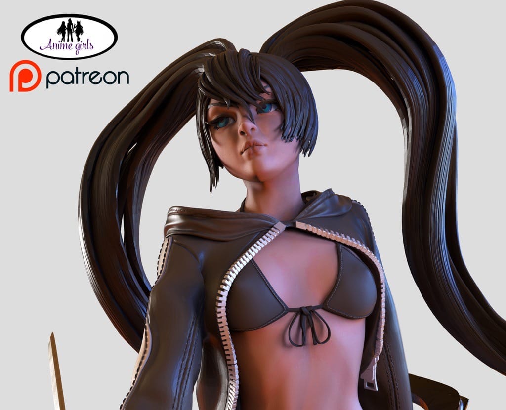 P站图纸印象馆 ANIME GIRLS 黑岩射手 黑衣真陶 ANIME GIRLS 黑岩射手 黑衣真陶