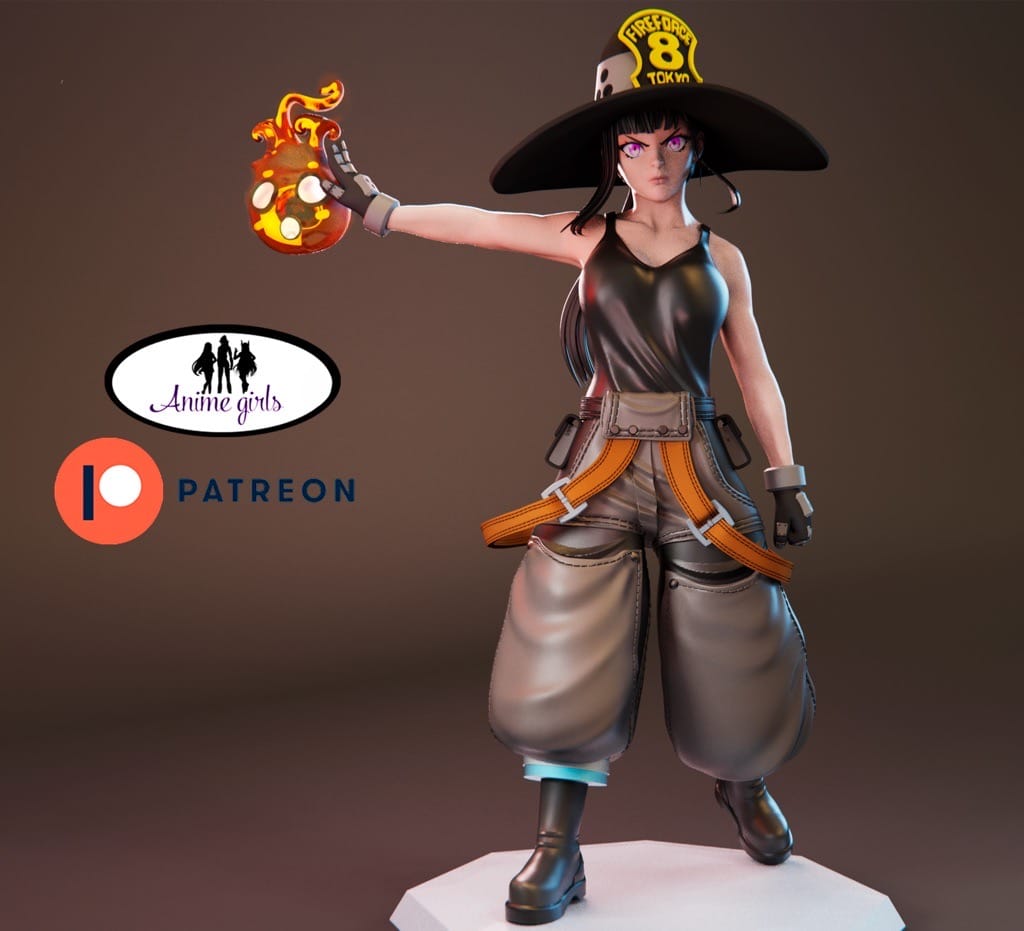 P站图纸印象馆 ANIME GIRLS 炎炎消防队 Maki ANIME GIRLS 炎炎消防队 Maki