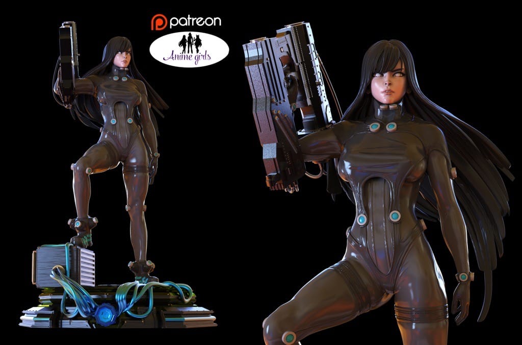 P站图纸印象馆 ANIME GIRLS 杀戮都市 下平玲花 ANIME GIRLS 杀戮都市 下平玲花