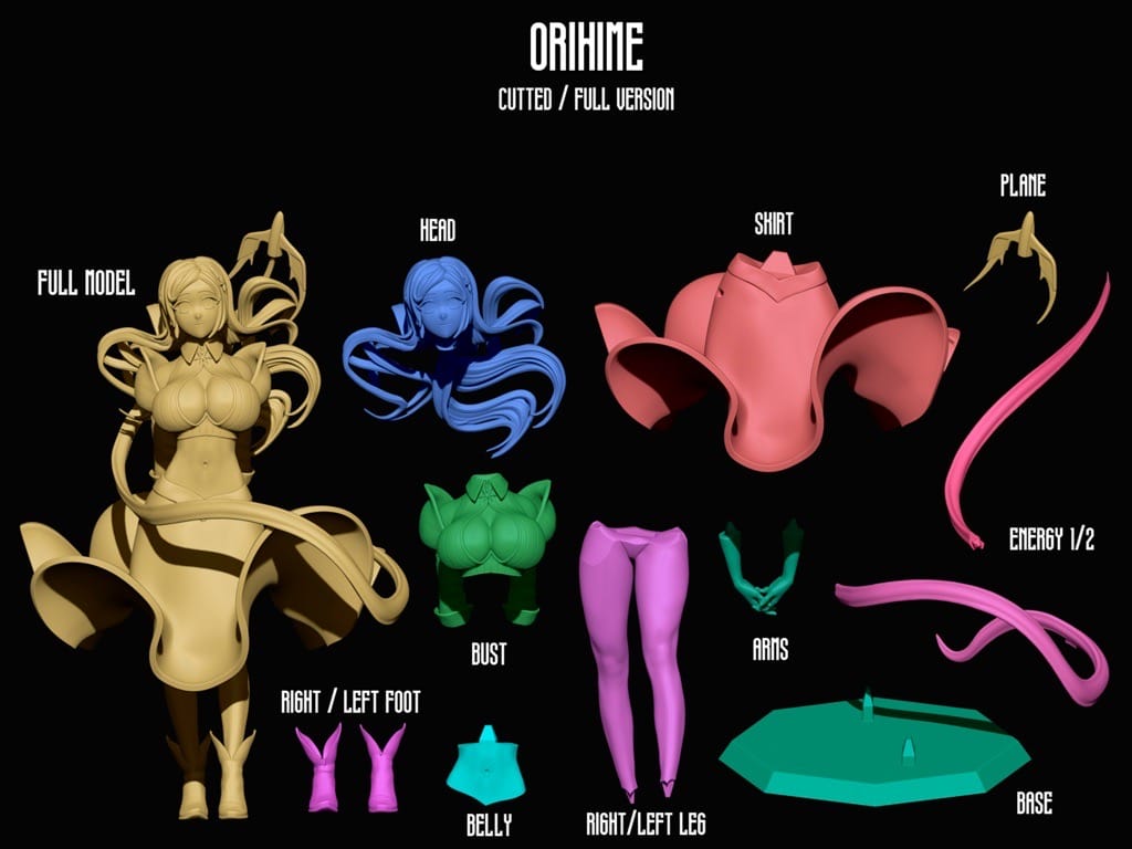 P站图纸印象馆 ANIME GIRLS 死神 井上织姬 ANIME GIRLS 死神 井上织姬