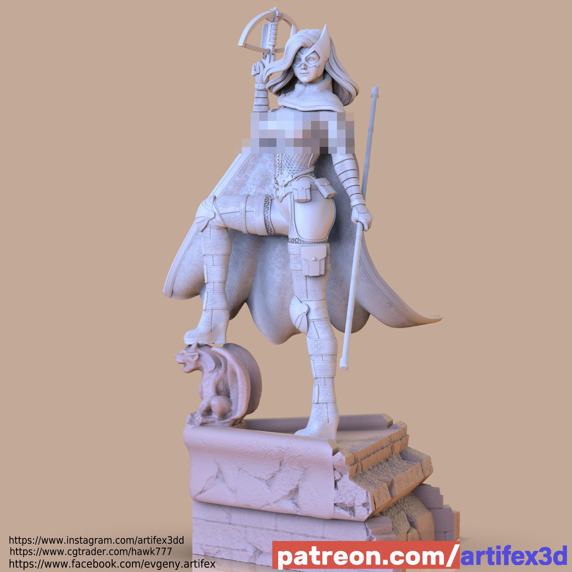 P站图纸印象馆 Artifex3d DC漫画 正义联盟 女猎手 Artifex3d DC漫画 正义联盟 女猎手