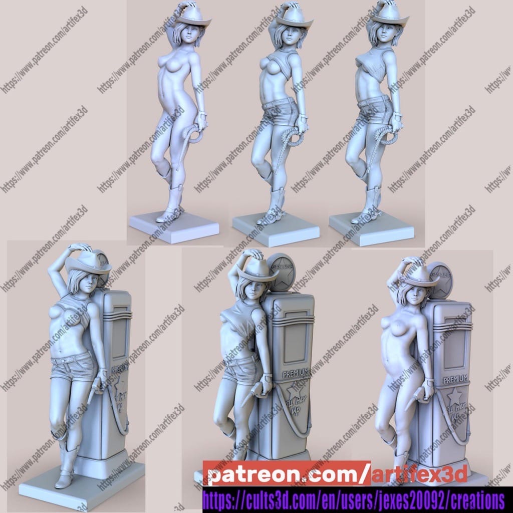 P站图纸印象馆 Artifex3d 星际牛仔 加油站女孩 Artifex3d 星际牛仔 加油站女孩