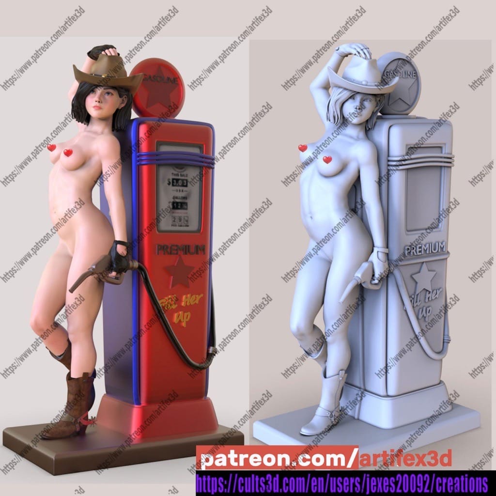 P站图纸印象馆 Artifex3d 星际牛仔 加油站女孩 Artifex3d 星际牛仔 加油站女孩
