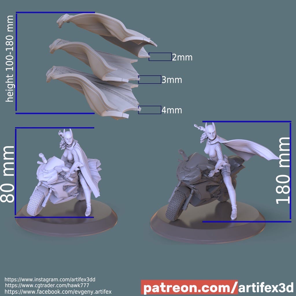 P站图纸印象馆 Artifex3d DC漫画 蝙蝠少女 Artifex3d DC漫画 蝙蝠少女