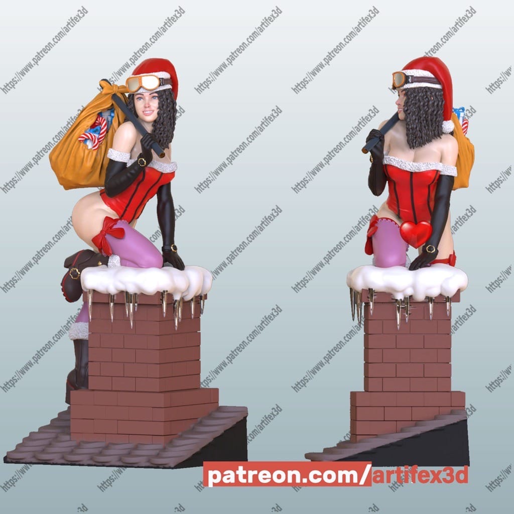 P站图纸印象馆 Artifex3d 圣诞女郎 Artifex3d 圣诞女郎