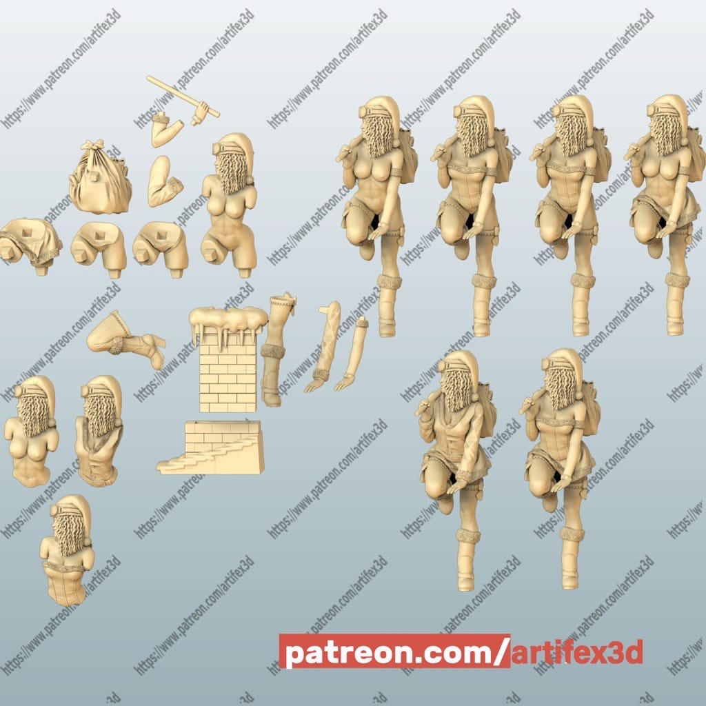 P站图纸印象馆 Artifex3d 圣诞女郎 Artifex3d 圣诞女郎