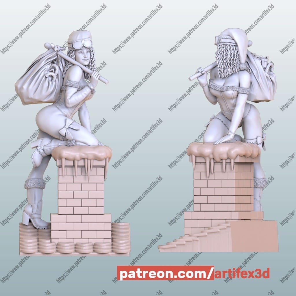 P站图纸印象馆 Artifex3d 圣诞女郎 Artifex3d 圣诞女郎