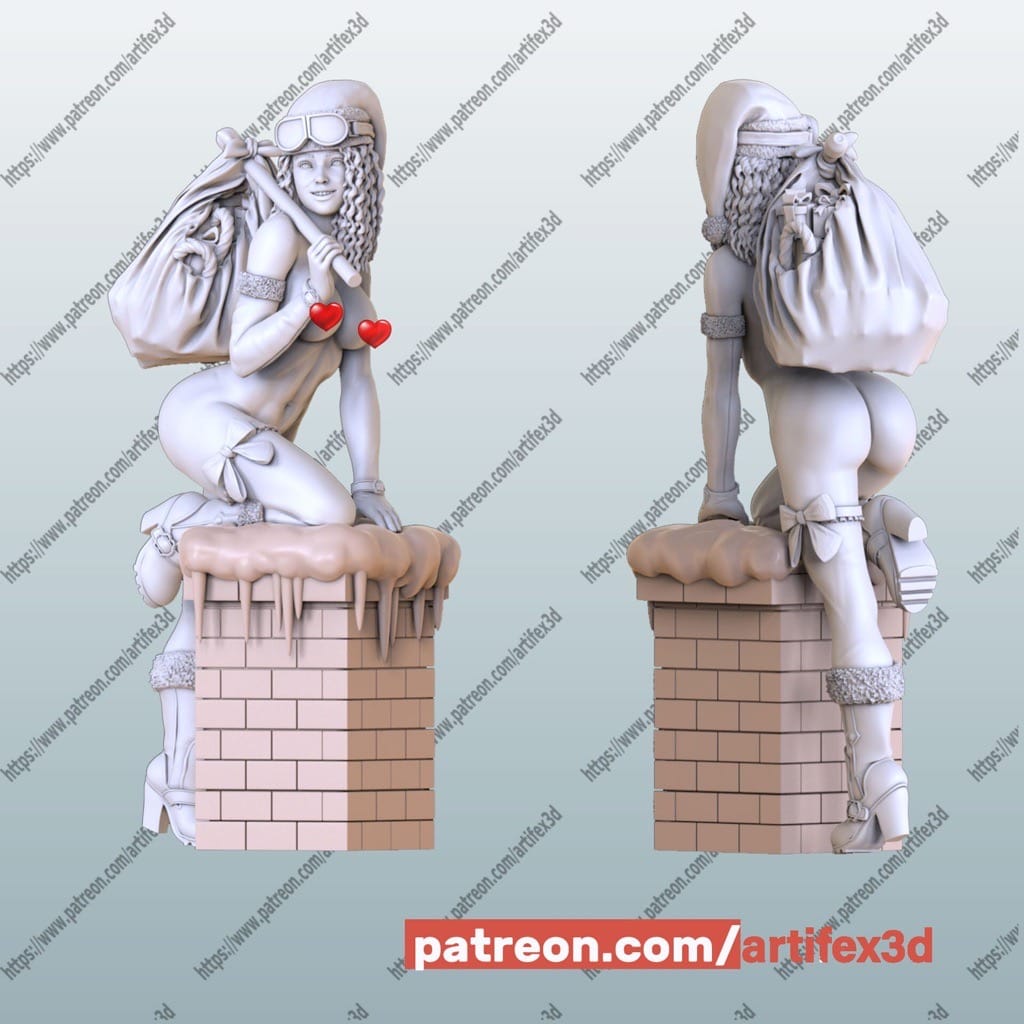 P站图纸印象馆 Artifex3d 圣诞女郎 Artifex3d 圣诞女郎