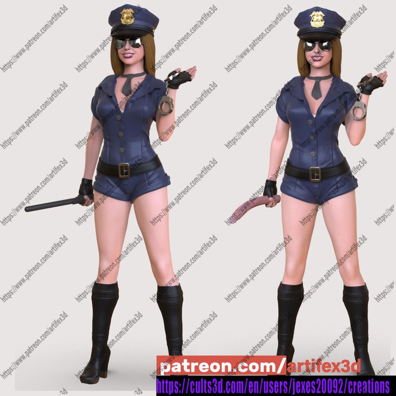 P站图纸印象馆 Artifex3d 女警察 Artifex3d 女警察