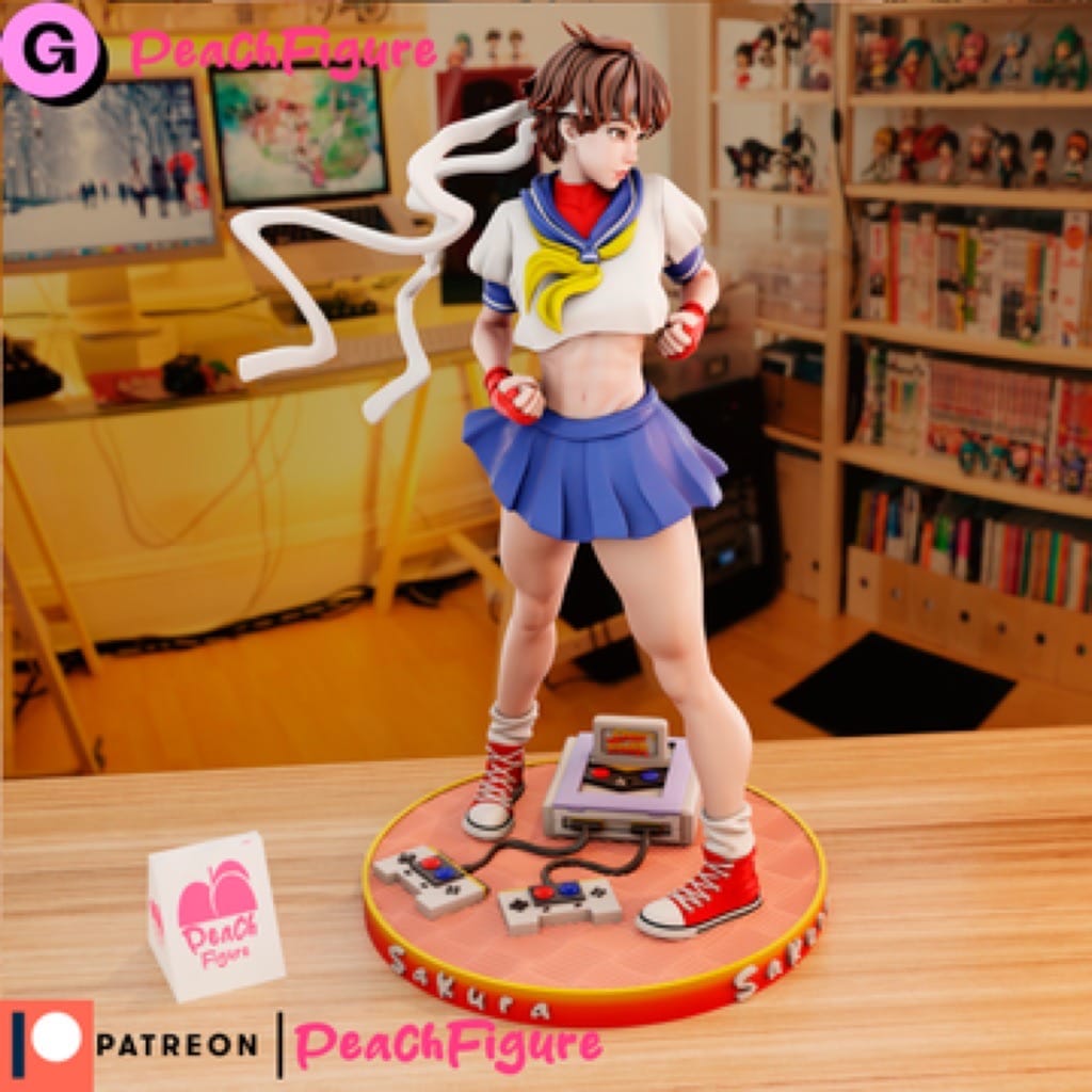 P站图纸印象馆 Peach Figure 街头霸王 春日野樱 Peach Figure 街头霸王 春日野樱