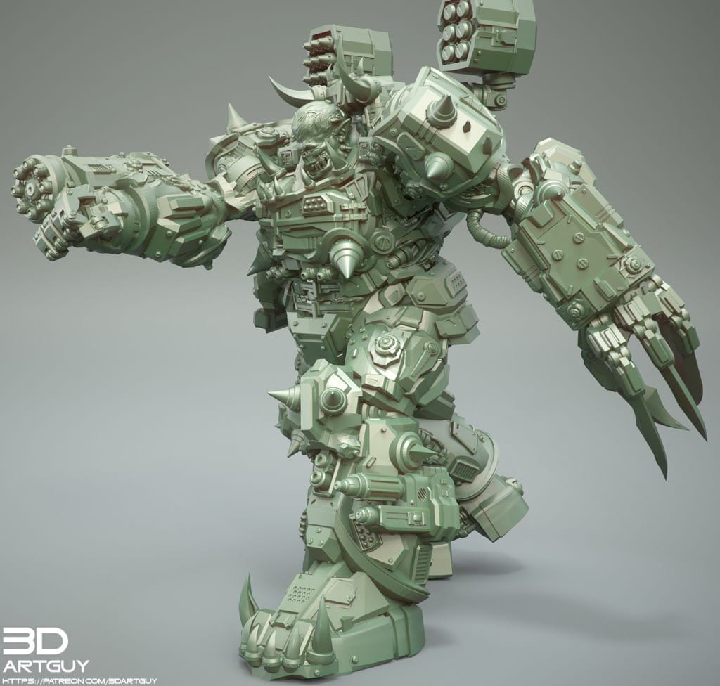 P站图纸印象馆 3DArtGuy Orc Warmachine Shooting Pose 3DArtGuy Orc Warmachine Shooting Pose