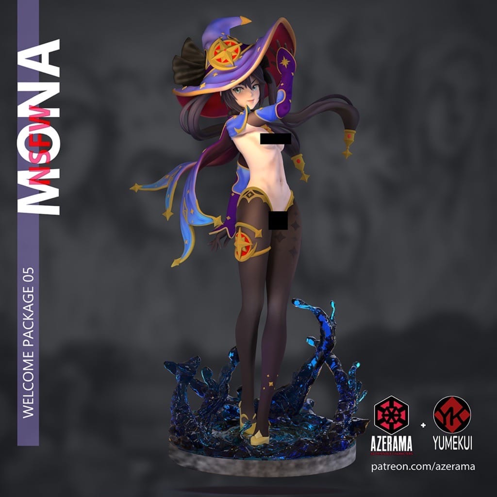 P站图纸印象馆 Azerama 原神 莫娜 Azerama 原神 莫娜