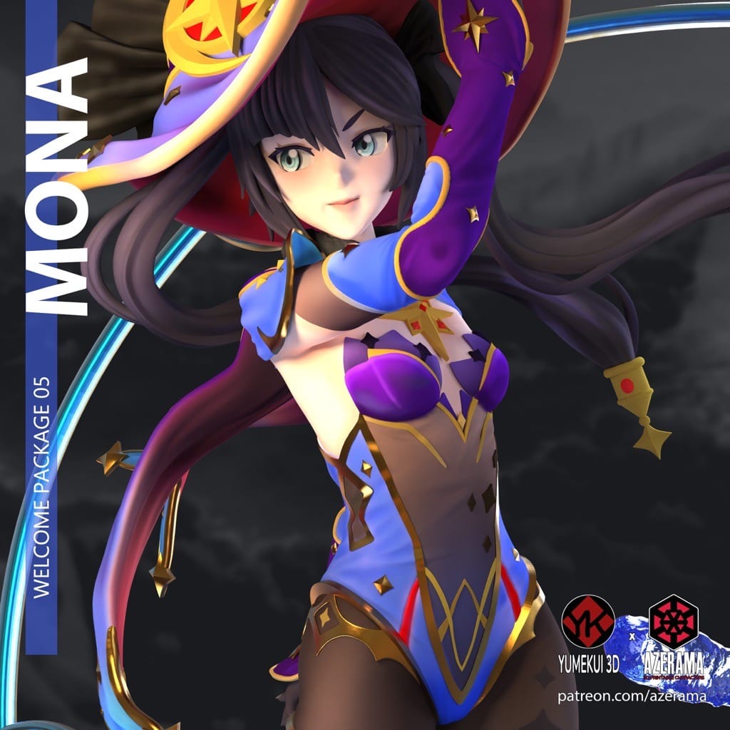 P站图纸印象馆 Azerama 原神 莫娜 Azerama 原神 莫娜