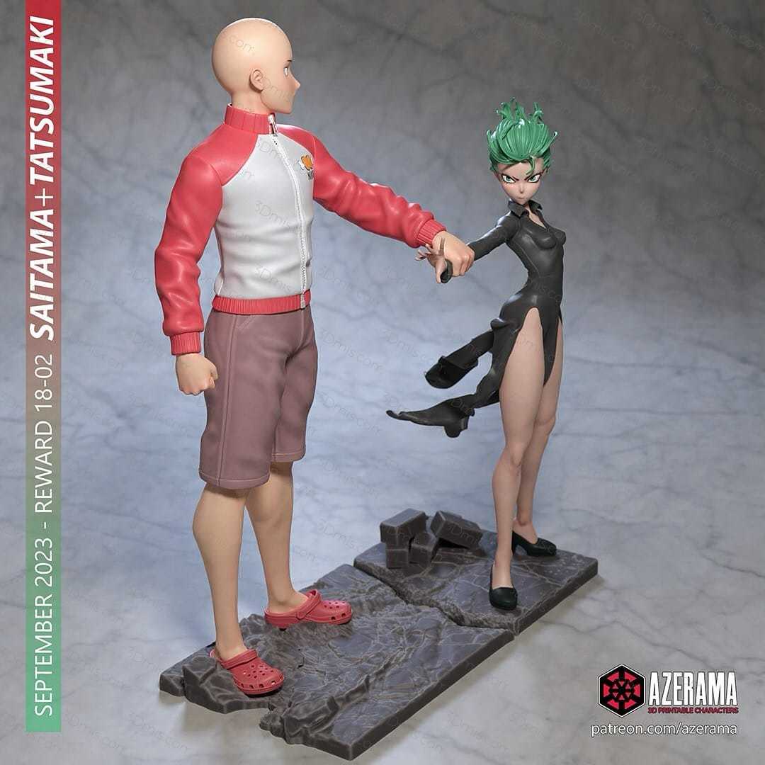 P站图纸印象馆 Azerama 一拳超人 埼玉和龙卷 Azerama 一拳超人 埼玉和龙卷