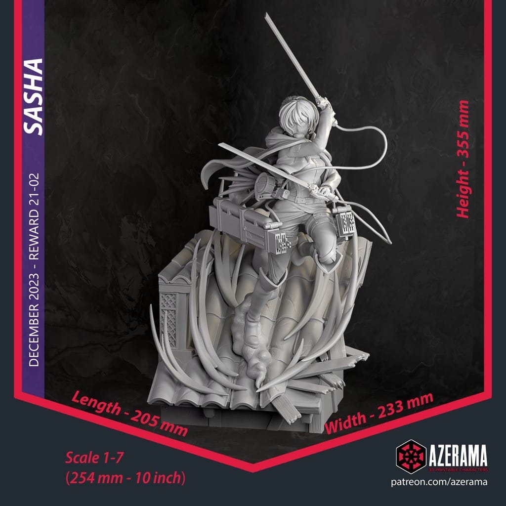 P站图纸印象馆 Azerama 进击的巨人 萨莎·布劳斯 Azerama 进击的巨人 萨莎·布劳斯