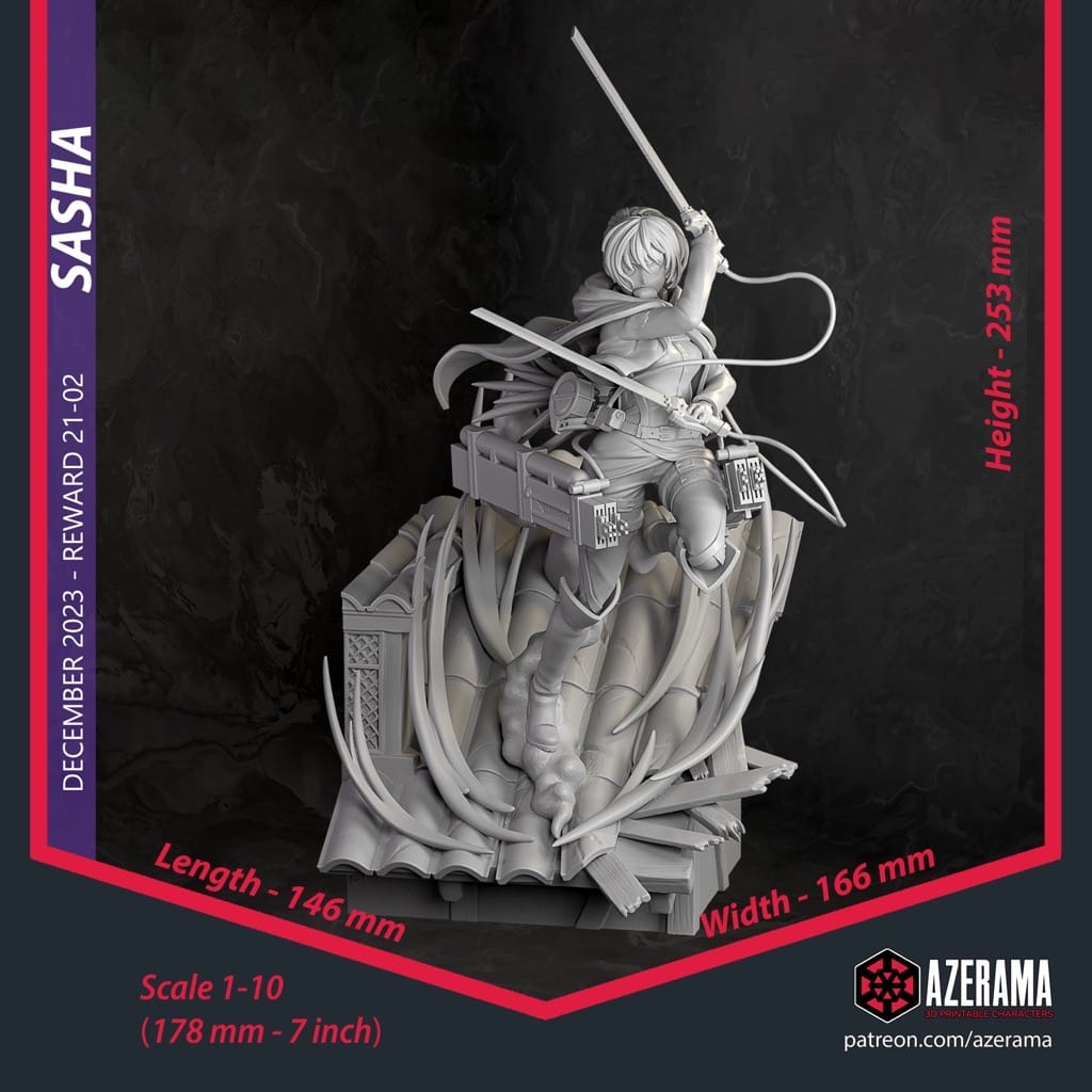 P站图纸印象馆 Azerama 进击的巨人 萨莎·布劳斯 Azerama 进击的巨人 萨莎·布劳斯