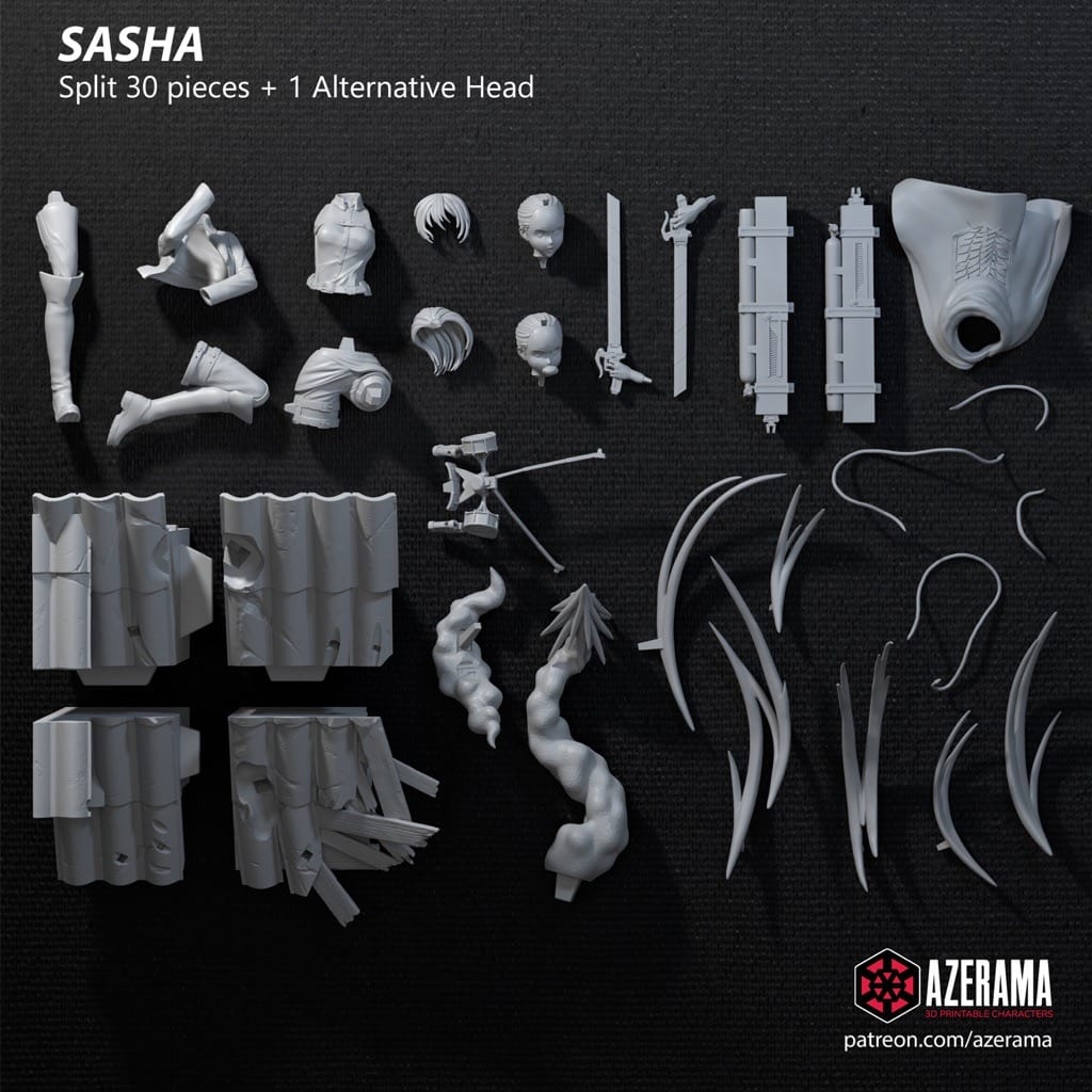 P站图纸印象馆 Azerama 进击的巨人 萨莎·布劳斯 Azerama 进击的巨人 萨莎·布劳斯