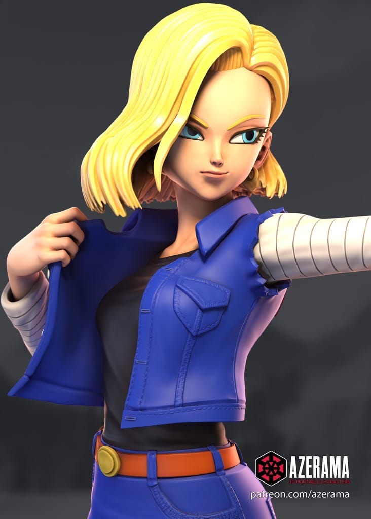 P站图纸印象馆 Azerama 龙珠 人造人18号 Azerama 龙珠 人造人18号