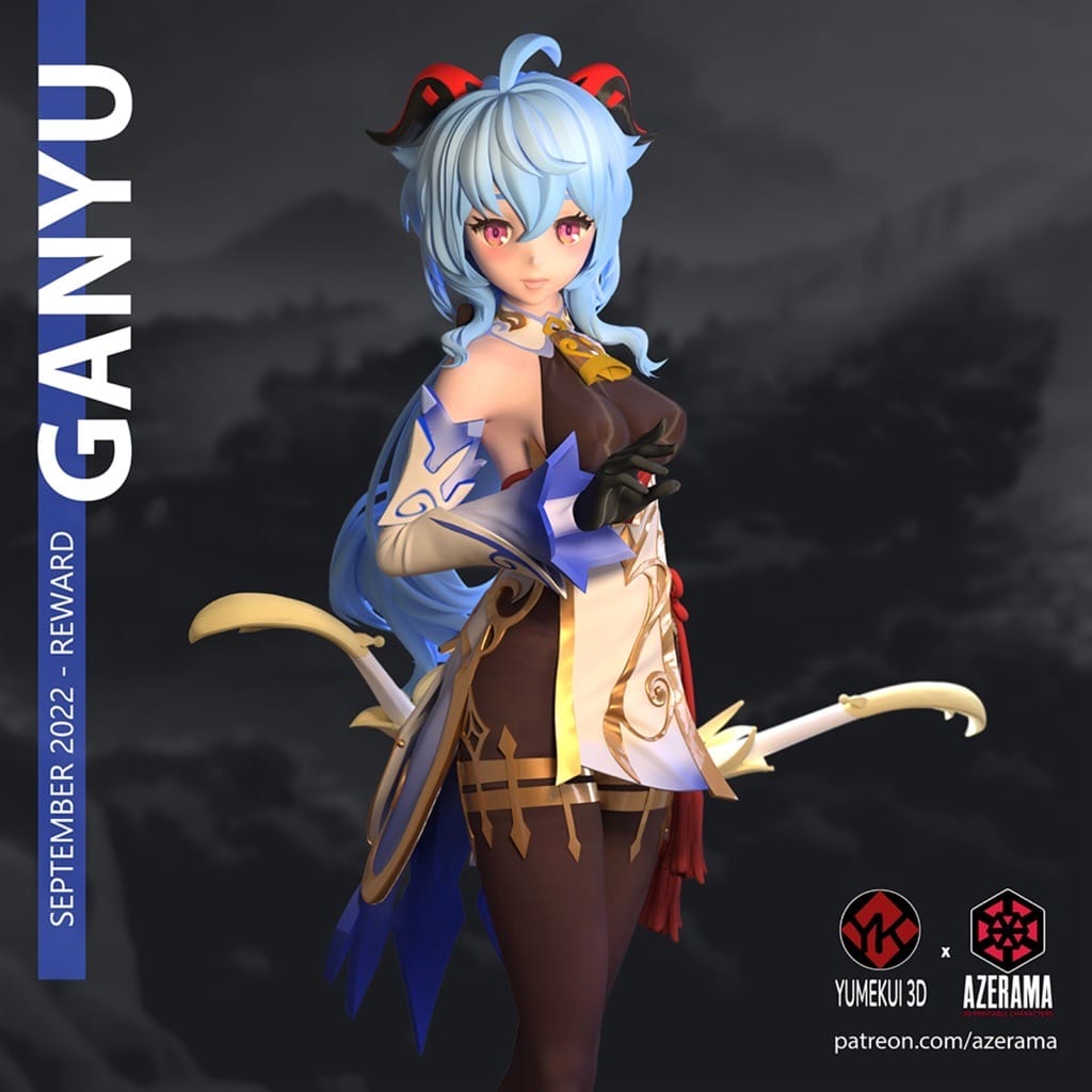 P站图纸印象馆 Azerama 原神 甘雨 Azerama 原神 甘雨