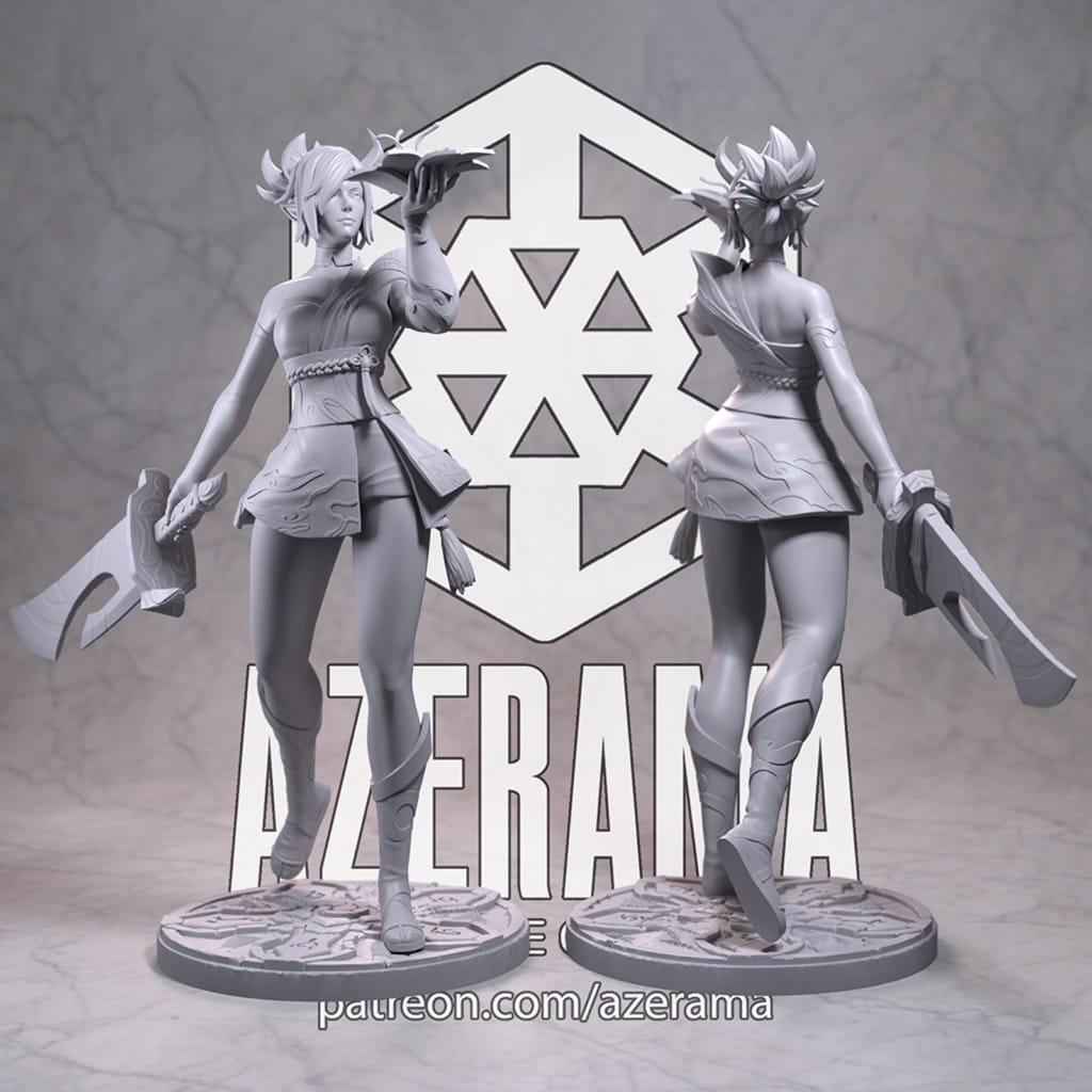 P站图纸印象馆 Azerama 英雄联盟 瑞文 Azerama 英雄联盟 瑞文