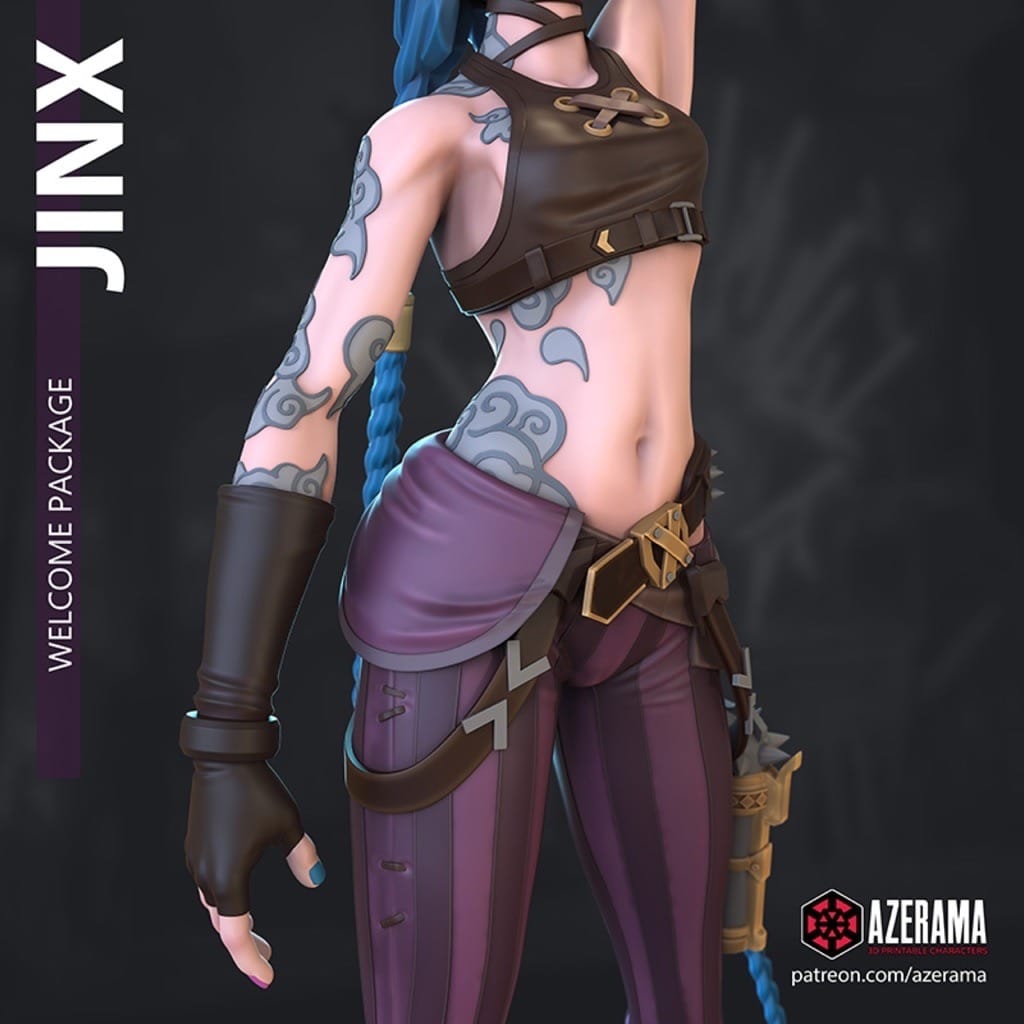 P站图纸印象馆 Azerama 英雄联盟 金克丝 Azerama 英雄联盟 金克丝