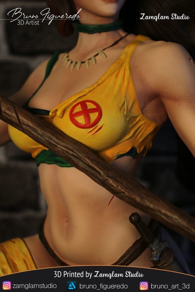 P站图纸印象馆 BrunoArt3D 漫威 Ⅹ战警 罗刹女 BrunoArt3D 漫威 Ⅹ战警 罗刹女