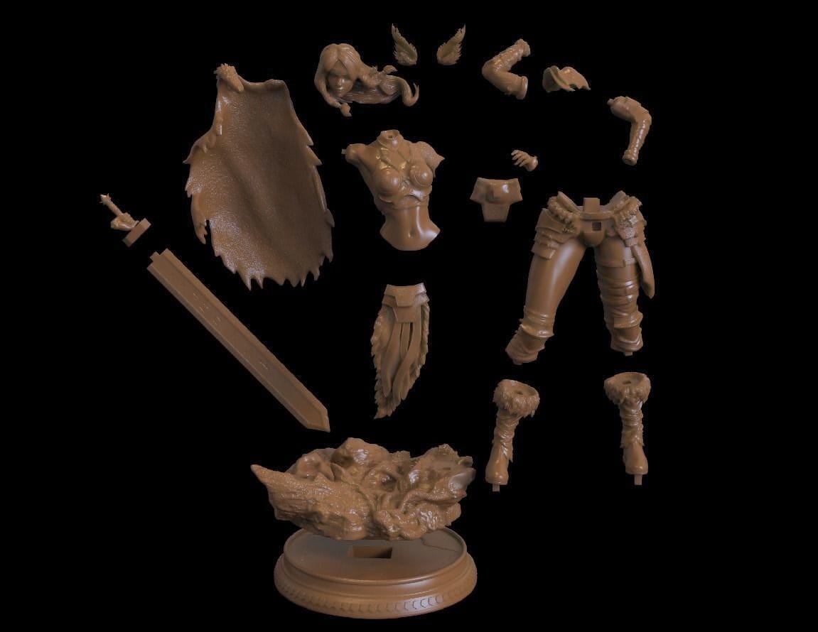 P站图纸印象馆 BrunoArt3D 女战士 BrunoArt3D 女战士