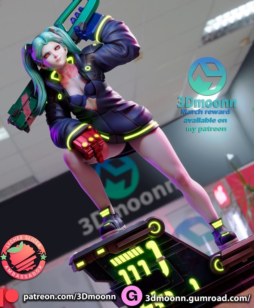 P站图纸印象馆 3Dmoonn 边缘行者 丽贝卡 3Dmoonn 边缘行者 丽贝卡