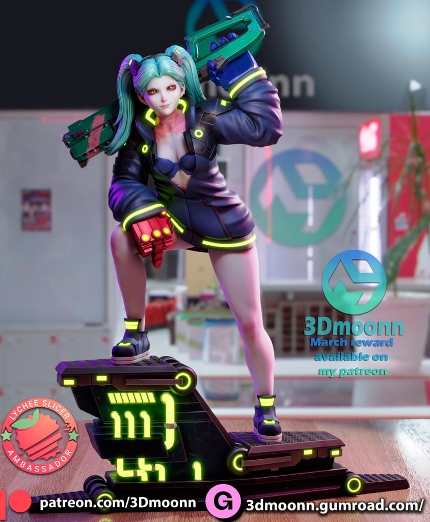 P站图纸印象馆 3Dmoonn 边缘行者 丽贝卡 3Dmoonn 边缘行者 丽贝卡