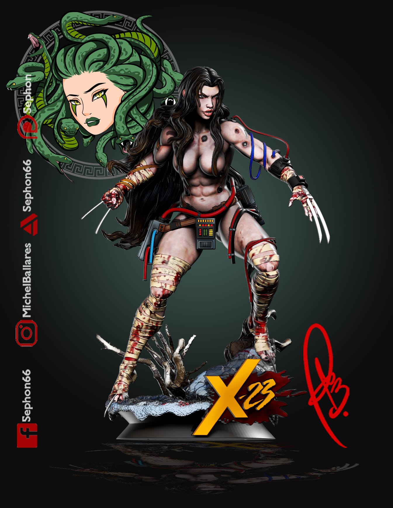 P站图纸印象馆 Geek MB 漫威 X战警 金刚狼 克隆人X-23 Geek MB 漫威 X战警 金刚狼 克隆人X-23