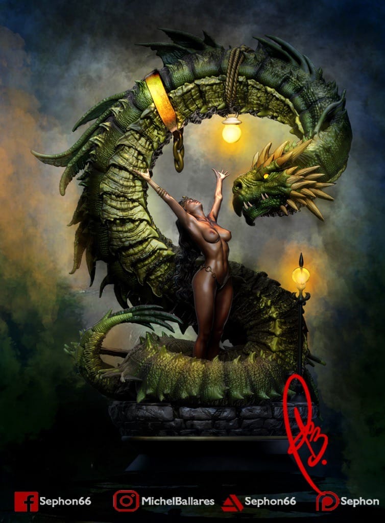 P站图纸印象馆 Geek MB 女孩与龙 Geek MB 女孩与龙