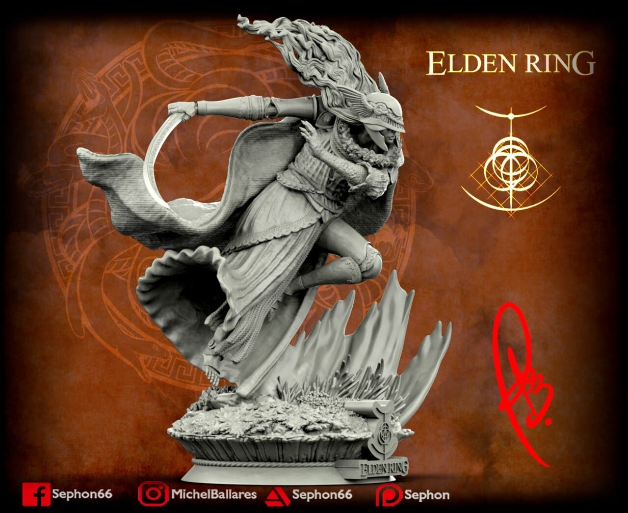 P站图纸印象馆 Geek MB 艾尔登法环 女武神 玛莲妮亚 Geek MB 艾尔登法环 女武神 玛莲妮亚