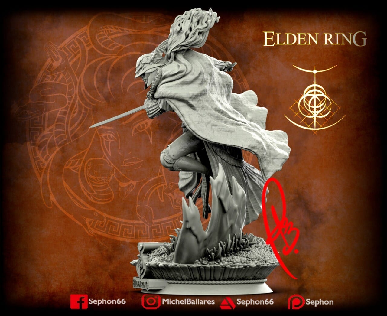 P站图纸印象馆 Geek MB 艾尔登法环 女武神 玛莲妮亚 Geek MB 艾尔登法环 女武神 玛莲妮亚