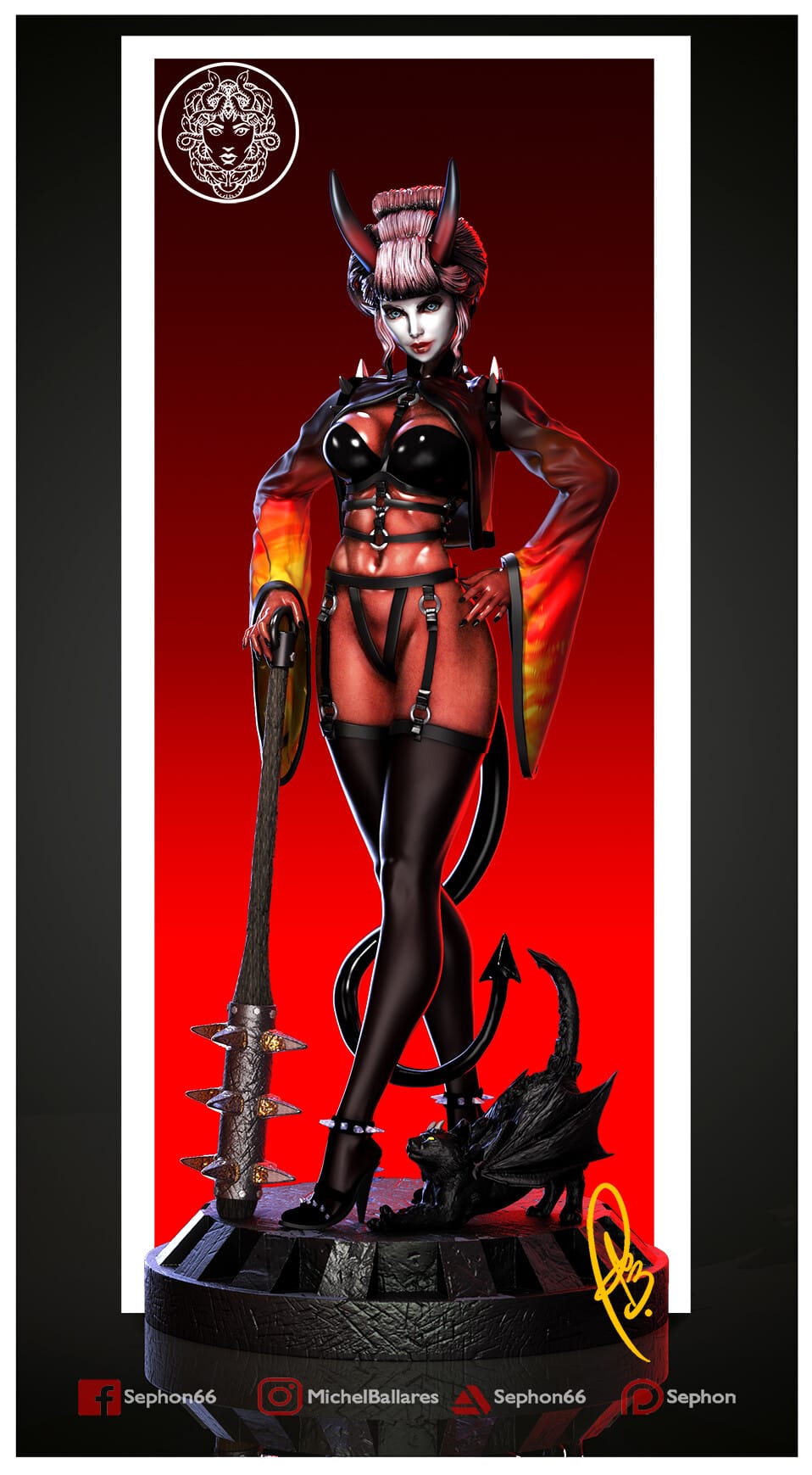 P站图纸印象馆 Geek MB Oni Girl Geek MB Oni Girl