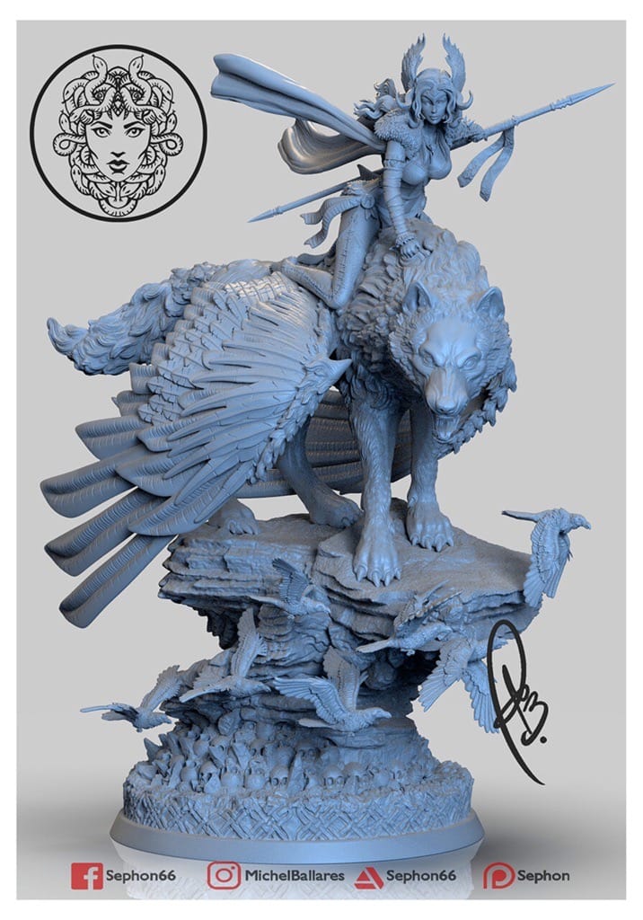 P站图纸印象馆 Geek MB 北欧女武神与黑狼 Geek MB 北欧女武神与黑狼