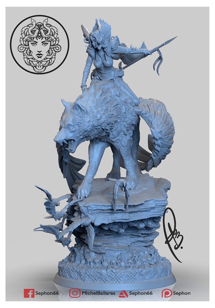 P站图纸印象馆 Geek MB 北欧女武神与黑狼 Geek MB 北欧女武神与黑狼