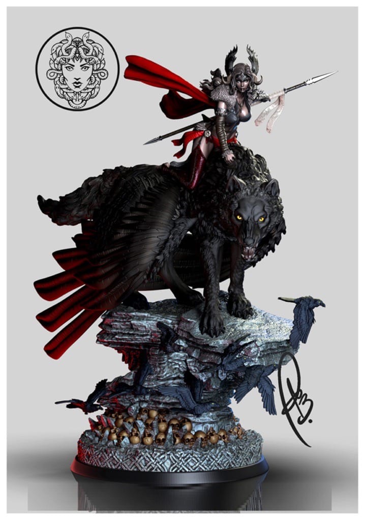 P站图纸印象馆 Geek MB 北欧女武神与黑狼 Geek MB 北欧女武神与黑狼