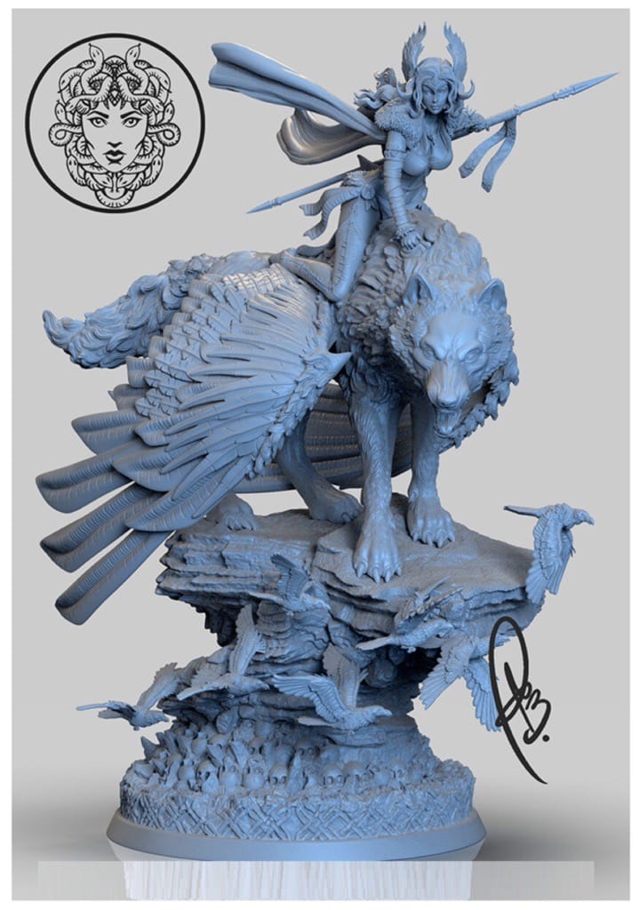 P站图纸印象馆 Geek MB 北欧女武神与黑狼 Geek MB 北欧女武神与黑狼