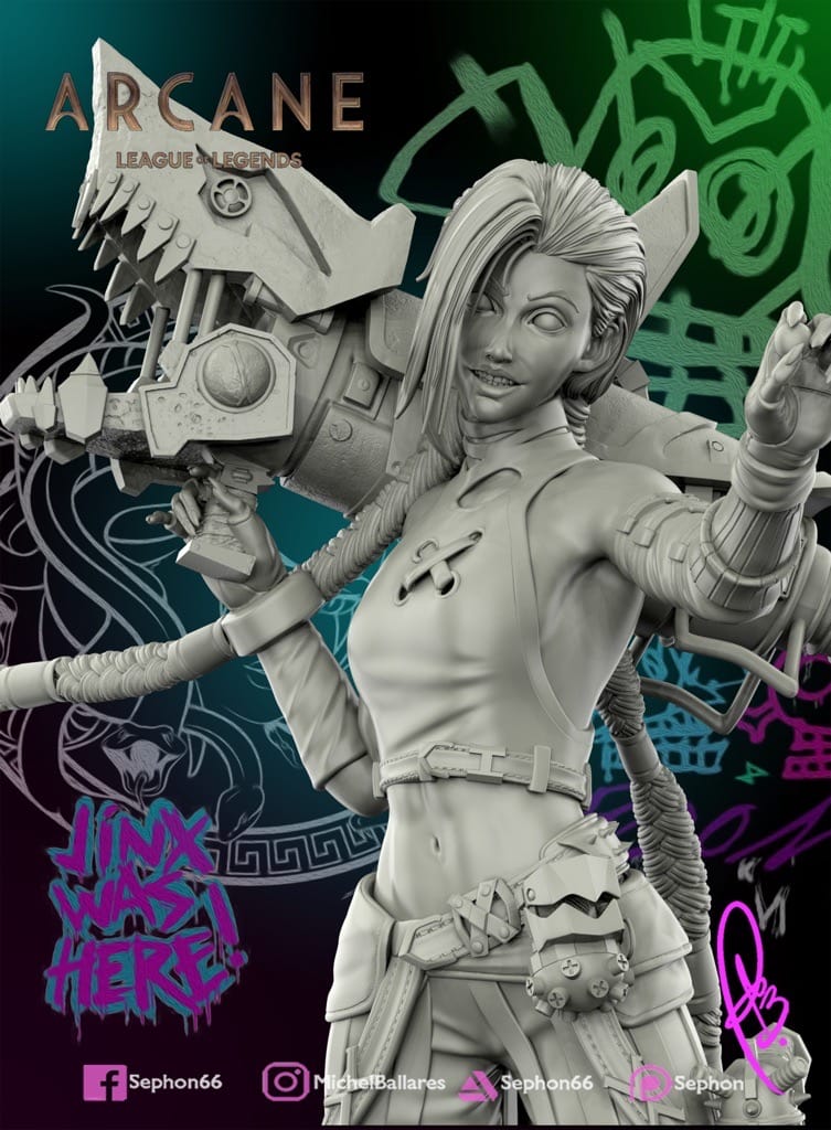 P站图纸印象馆 Geek MB 英雄联盟 暴走萝莉·金克丝 Geek MB 英雄联盟 暴走萝莉·金克丝