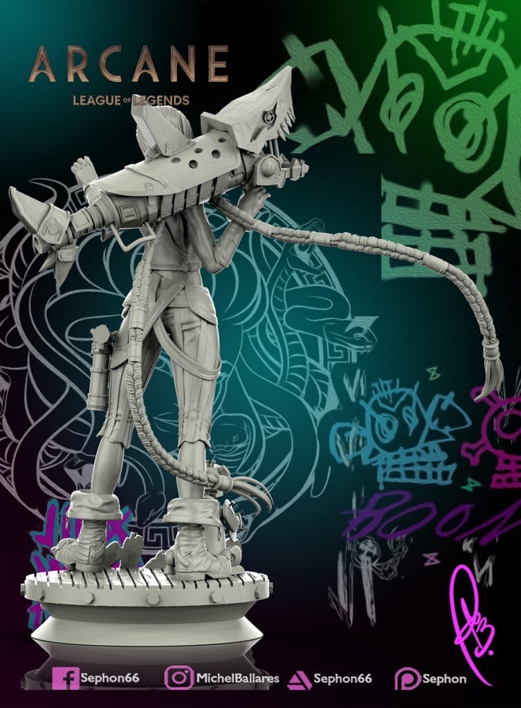 P站图纸印象馆 Geek MB 英雄联盟 暴走萝莉·金克丝 Geek MB 英雄联盟 暴走萝莉·金克丝