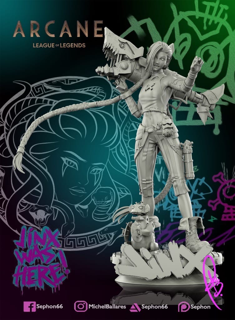 P站图纸印象馆 Geek MB 英雄联盟 暴走萝莉·金克丝 Geek MB 英雄联盟 暴走萝莉·金克丝