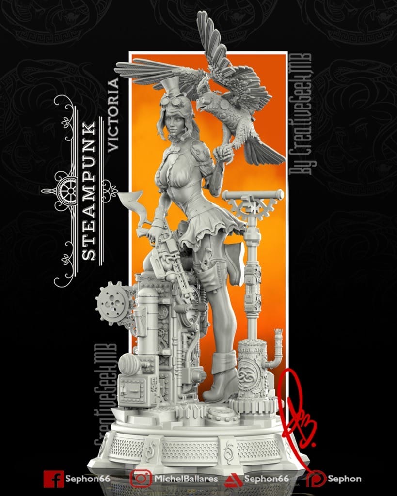 P站图纸印象馆 Geek MB 蒸汽朋克女孩 维多利亚 Geek MB 蒸汽朋克女孩 维多利亚